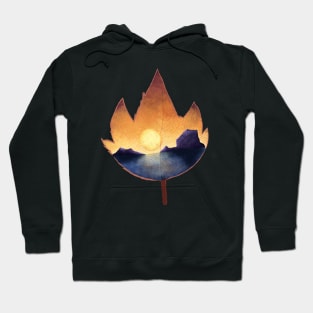 Ocean Sunset Leaf Hoodie